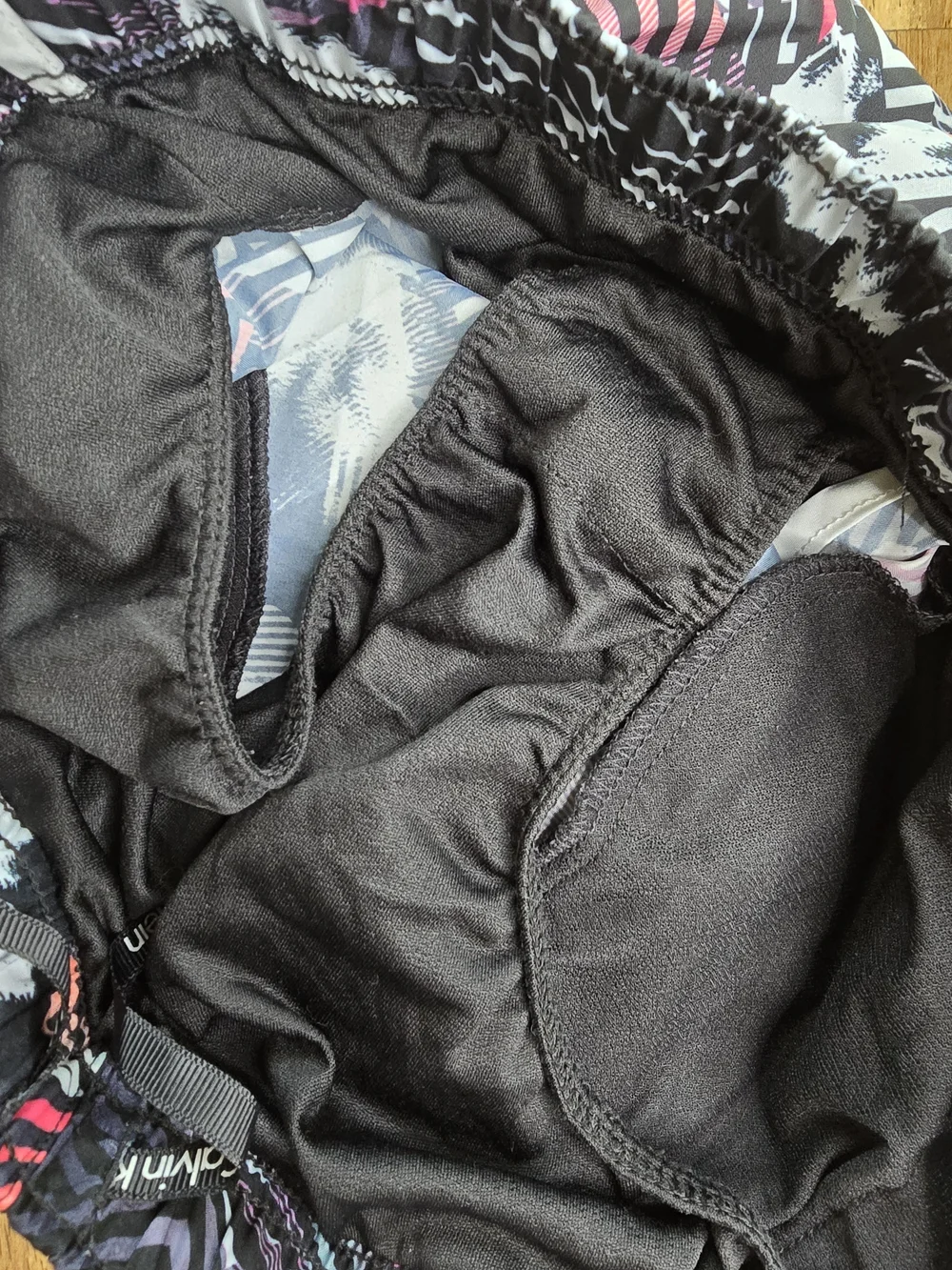 Calvin Klein‎ Black and Pink Graphic Athletic Shorts